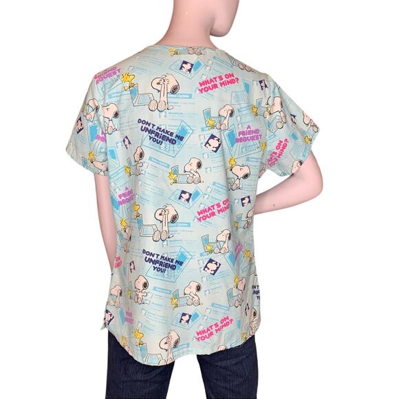 Peanuts Scrub Top Short sleeve two front pockets size S - Picture 4 of 8